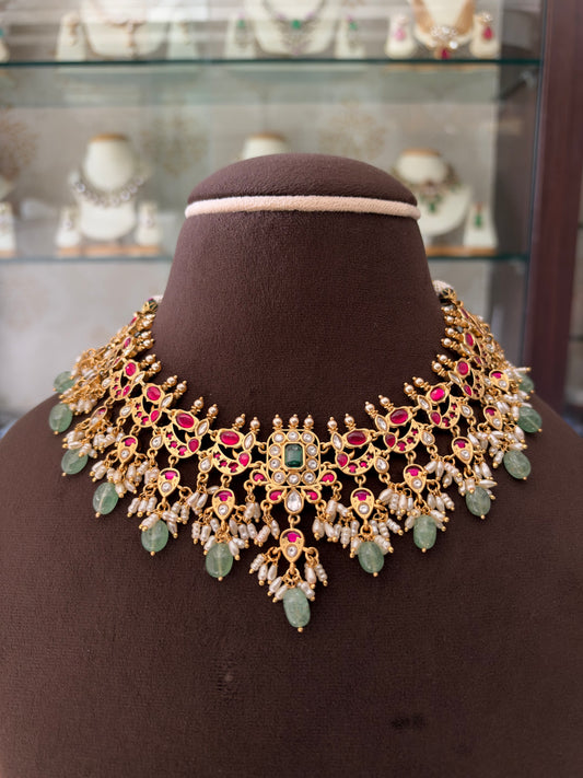 GT(822)Chandrika Jadau necklace set