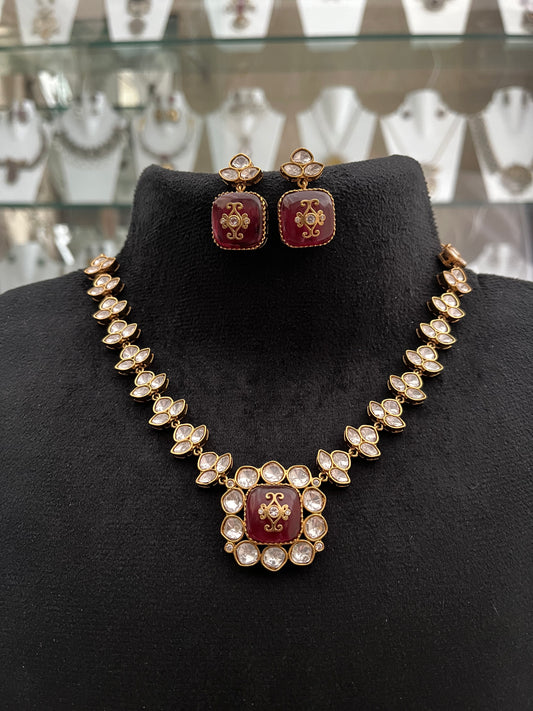 Polki necklace set