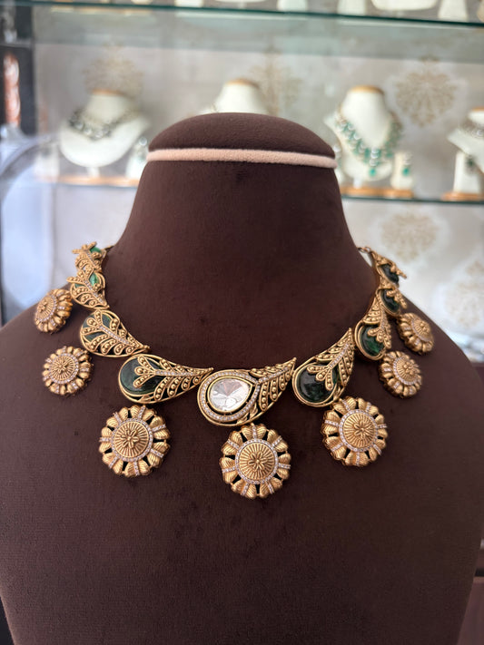 CH(820)Zainab gold look necklace