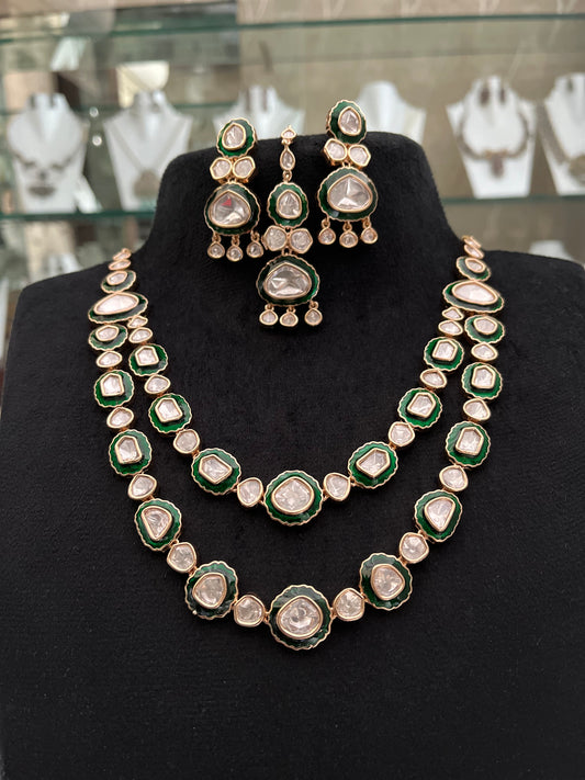 Polki Double Layer Necklace