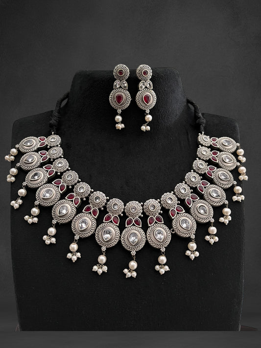 Oxidise necklace set