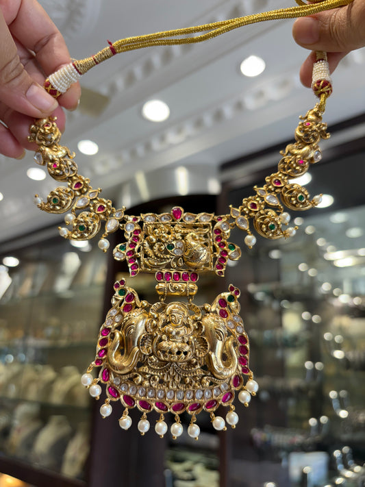 Gold plated Polki necklace