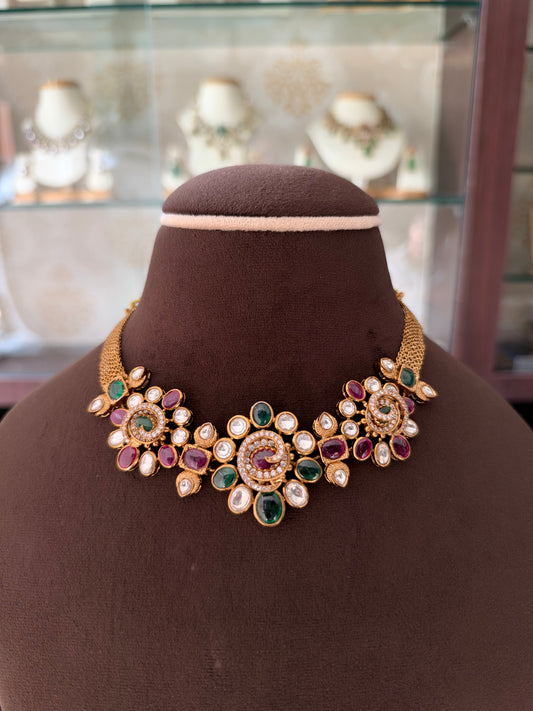 MS(988)Nitya Jadau choker cum Necklace