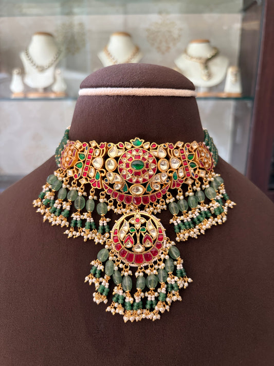 AM(2717)Yashika handmade jadau choker set