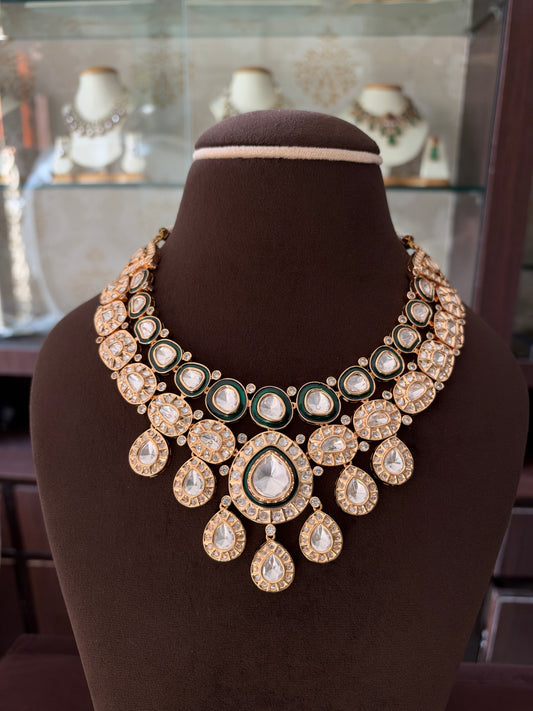 MS(2106)Rukmini open polki Necklace set