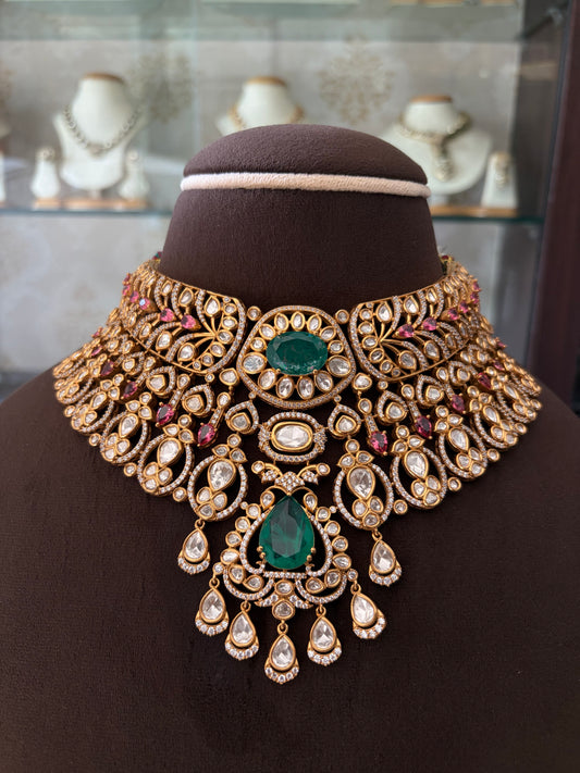 NP(4423)Gaurika Polki bridal set
