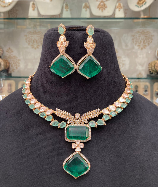 Polki emerald Necklace