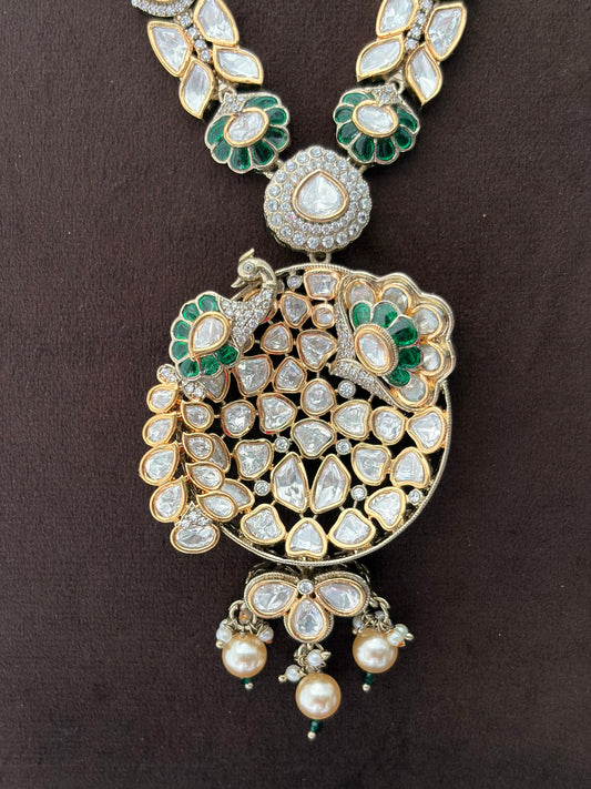 ER(1254)Nyra dual plating Polki necklace