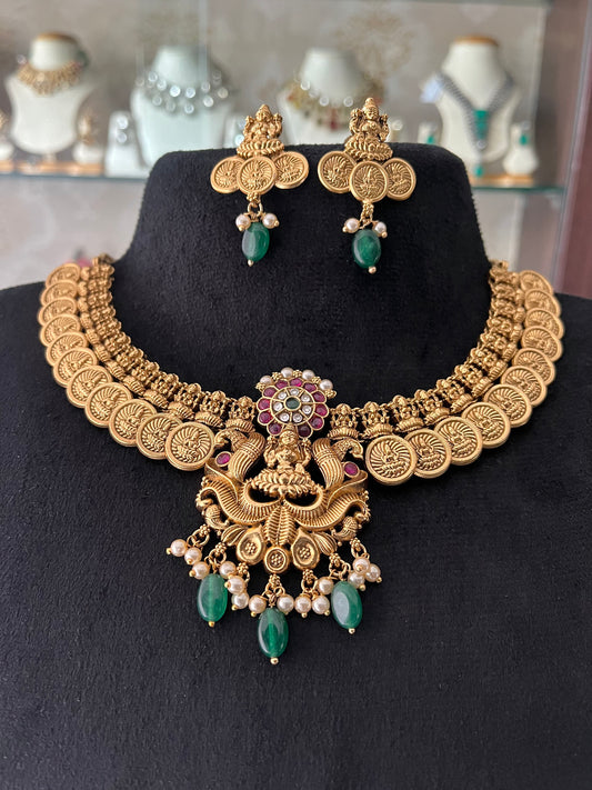 Golden Finish Temple Necklace
