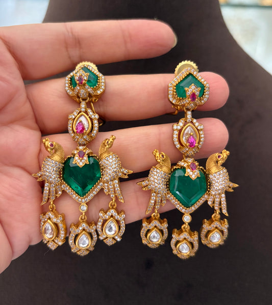 CH(1248)Juliana peacock designer necklace set