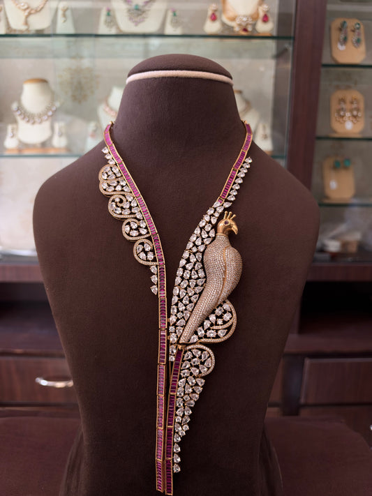 MS(1859)Cathrine bird Cz stone necklace