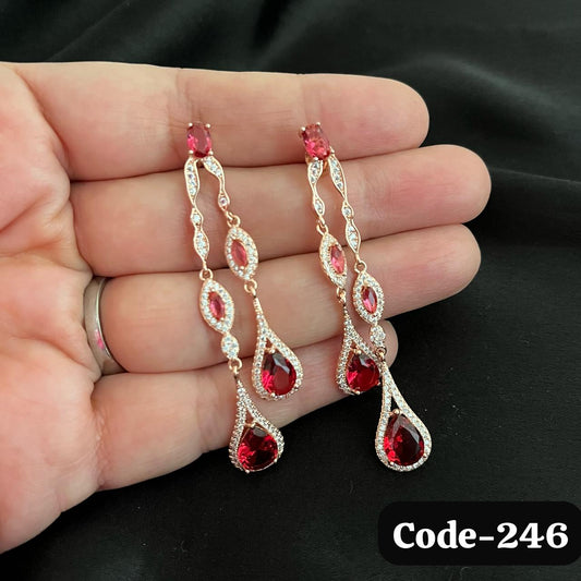 925 Hallmark Silver Rose Gold Earrings