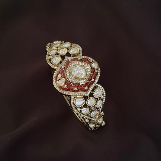 Antique Finish Openable Polki Bracelet