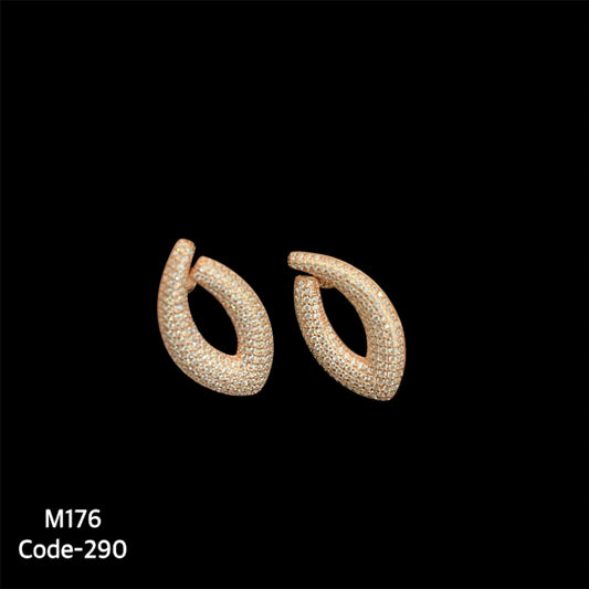 925 Hallmark Silver Rose Gold Finish Earrings