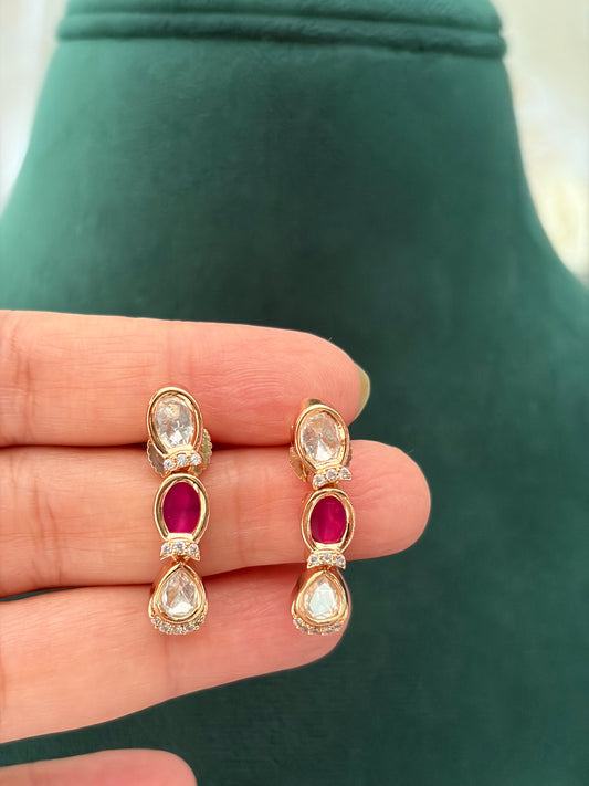 MS(378)Single line Polki necklace