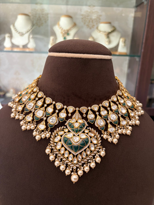 RN(3210)Samyukta Polki necklace set