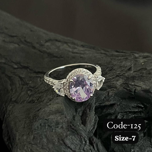 925 Silver, Plating White Rhodium, CZ Ring
