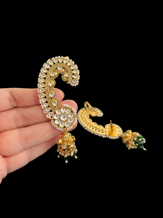 Polki attached earrings