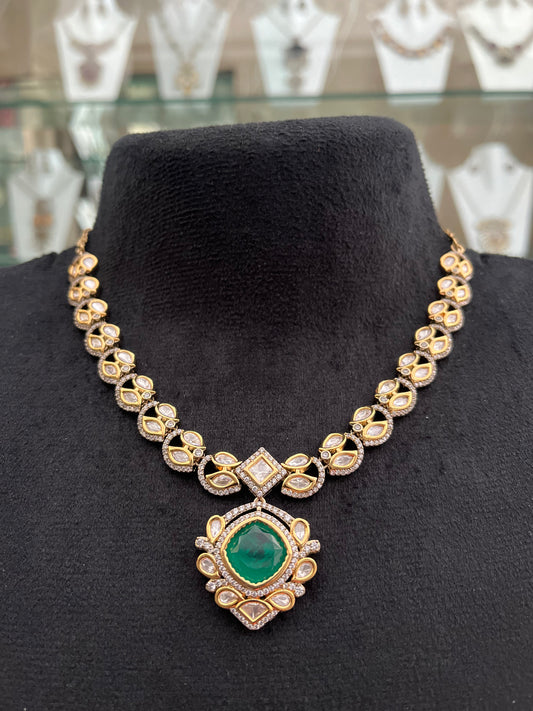 Polki Emerald Necklace