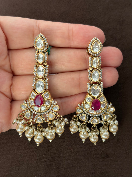 CH(432)Hiral Polki Earrings