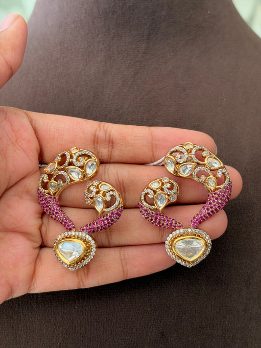 MP(481)Aarya designer Polki Earrings