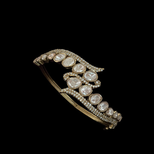 Antique finish polki bracelet