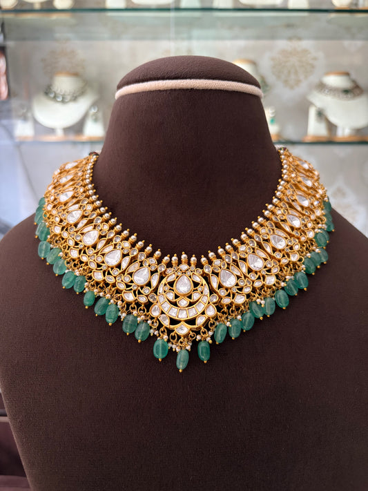 MS(2132)Rukmini Moissanite necklace set