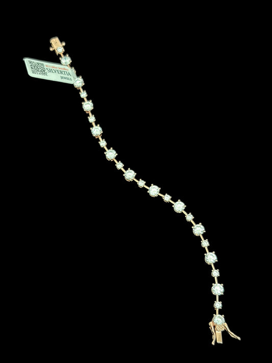 92.5 silver bracelet in rose gold polish