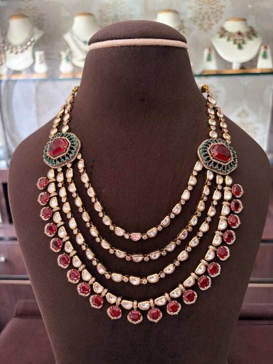 MP(2306)Siddhika antique layering necklace set