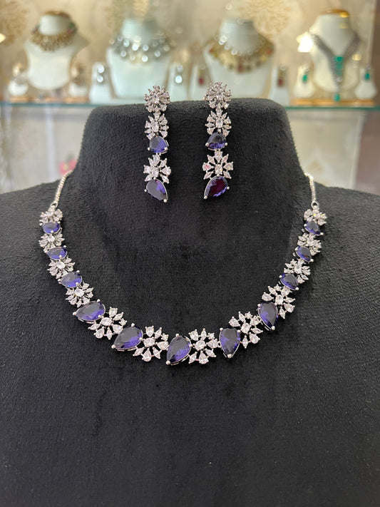 CZ Tanzanite Necklace