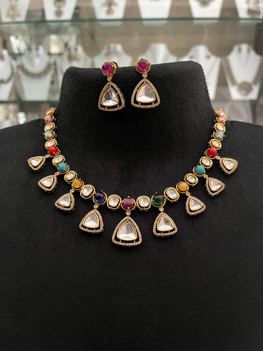 Navratna Necklace Set