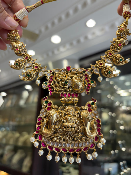 Gold plated Polki necklace