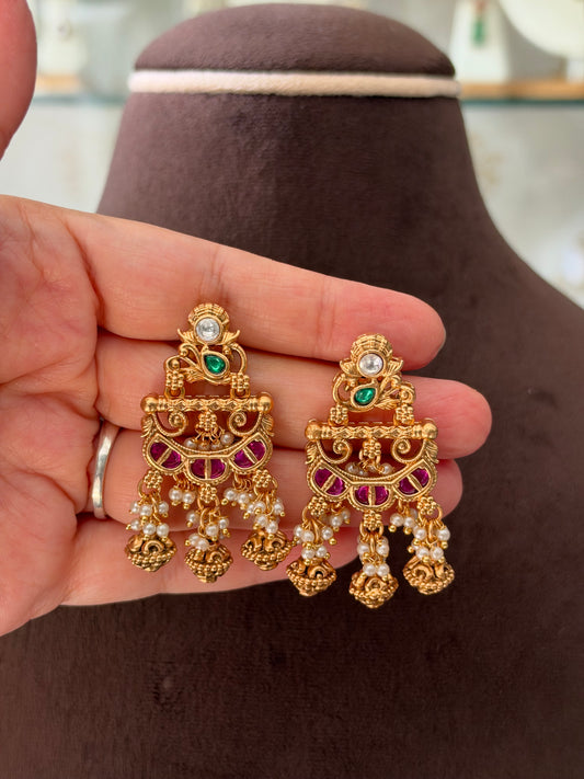 SV(850)Rishika gold look heritage necklace set