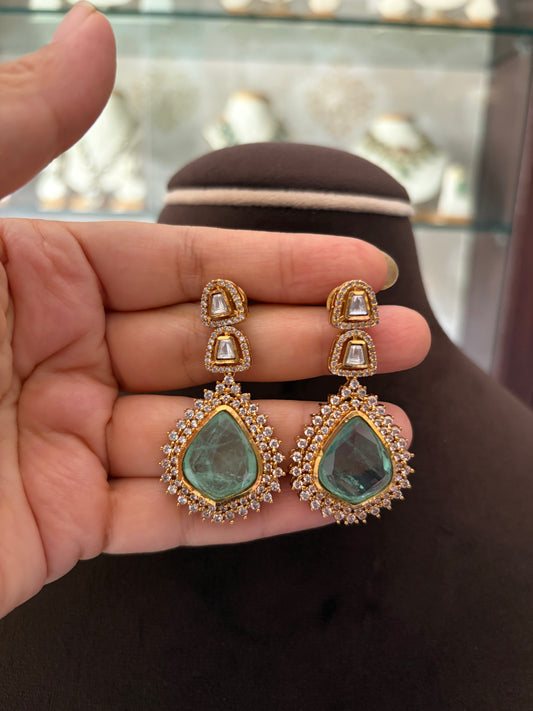 RD(698)Amara mint drop necklace set