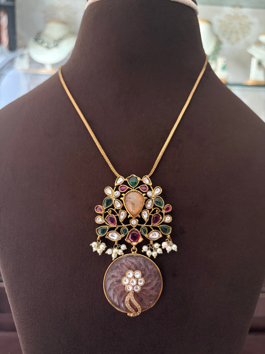 MS(683)Zuri Sabyasachi inspired pendant set