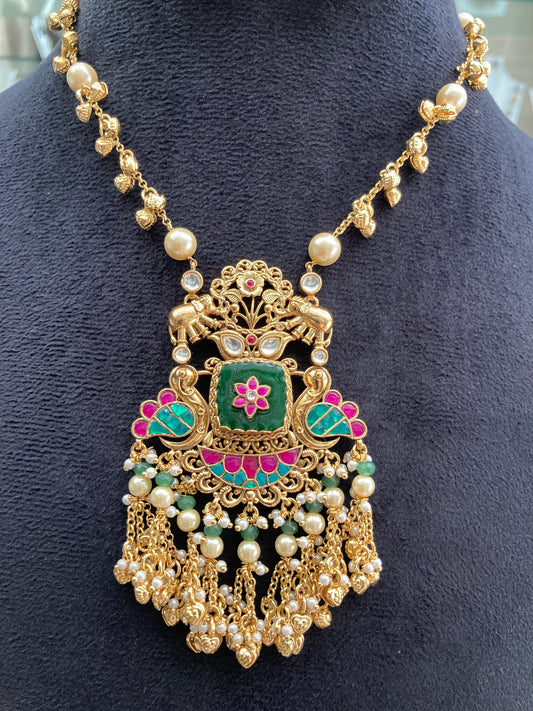 Long pacchi kundan necklace
