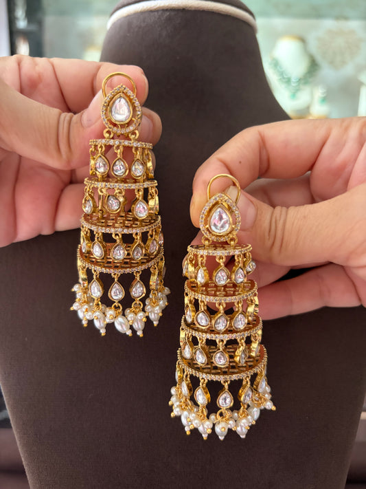 MS(403) Jhoomar Polki Earrings