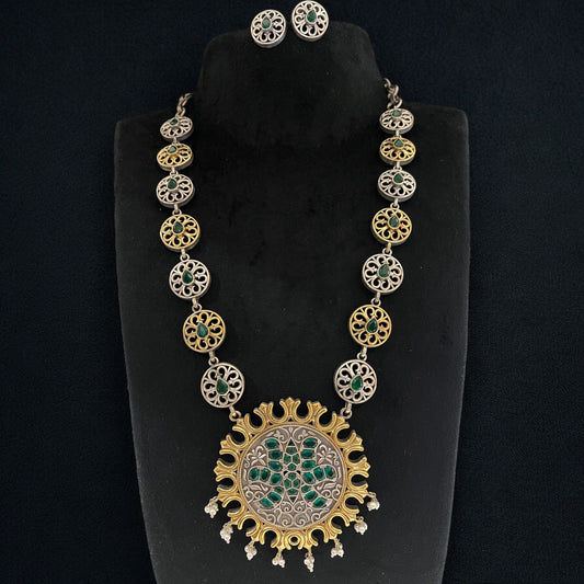 Oxidised long Necklace set