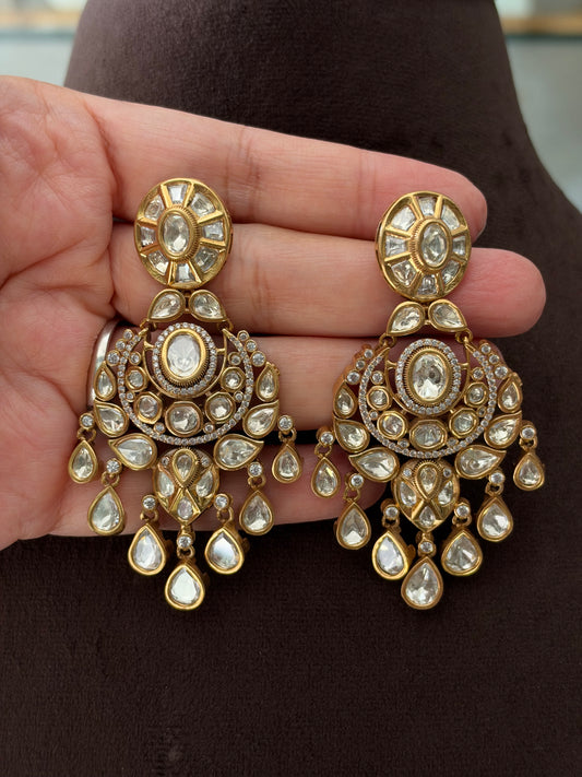 AR(3413)Priyadarshini gold look bridal necklace set