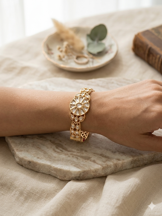 AR(253)Openable Polki bracelet
