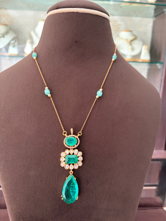 MS(319)Reya Polki pendant set