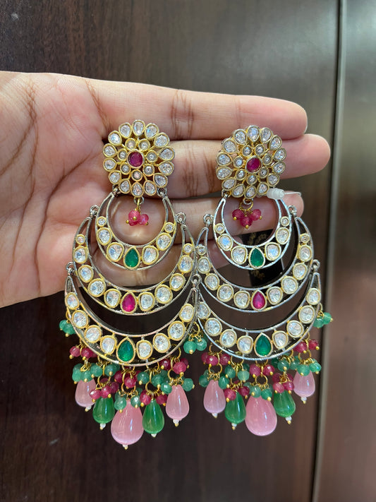 Long Kundan Earrings