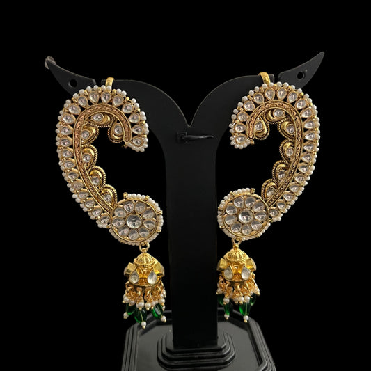 Polki attached earrings