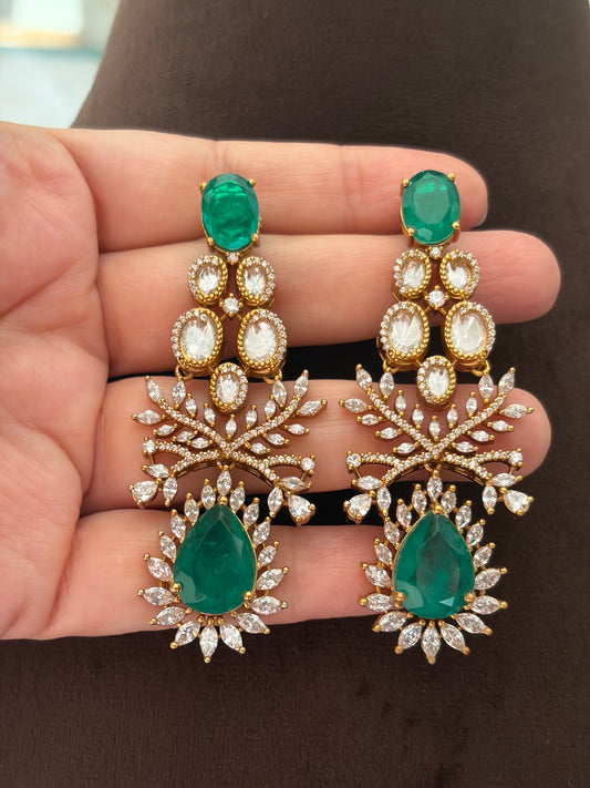 CH(2128)Scarlett layering polki necklace set