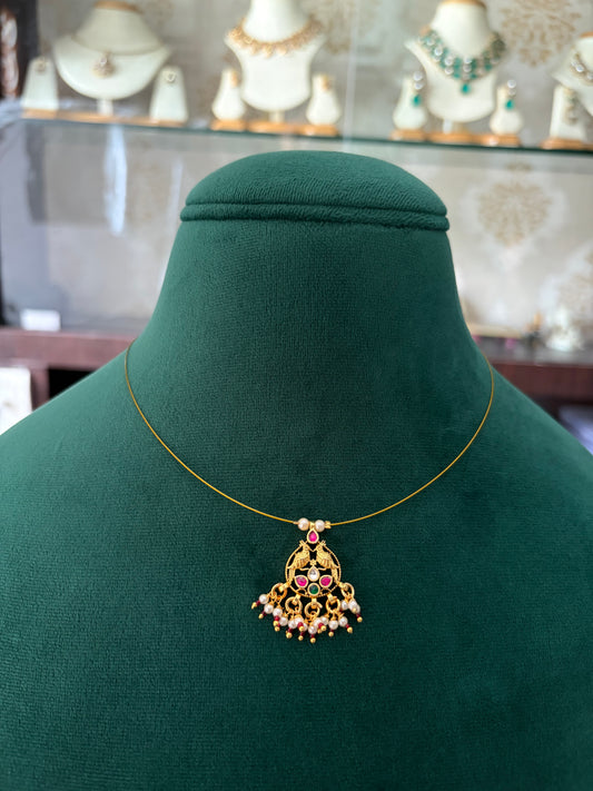 MS(188)Gold look wire necklace