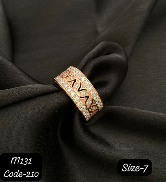 925 Silver, Plating Rose Gold, CZ Ring