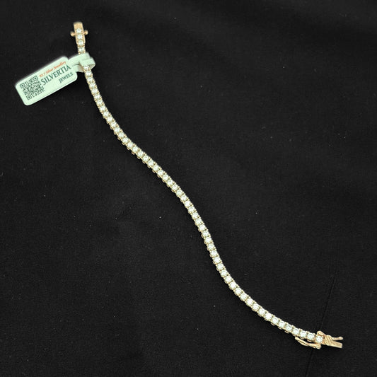 92.5 silver bracelet in rose gold polish