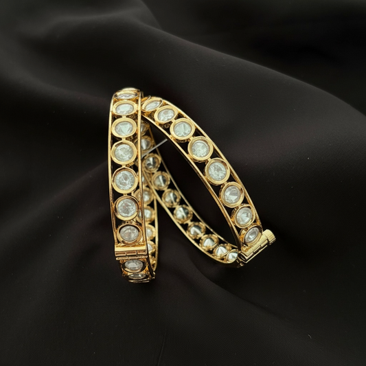 Polki openable single line bangles