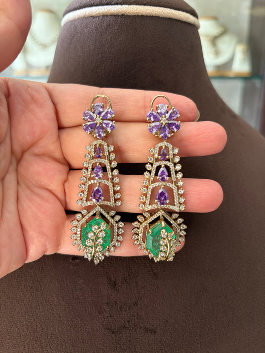 CH(712)Alisha antique designer necklace set