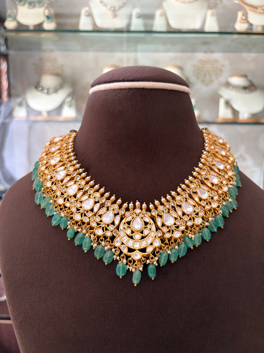 MS(2132)Rukmini Moissanite necklace set
